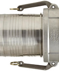 Tough As Nails 316 Stainless Steel Cam And Groove Fitting 6 Inch Socket with brass handles for quick connect design.
