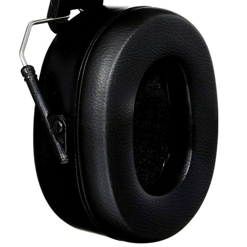 Folding Earmuff For Hearing Protection With 25 Decibel NRR And Adjustable Padded Headband, Pivoting Cups For A Comfortable Fit And Compact Storage, Flexible One Size Fits Most Black Ear Muffs For Workshop Or Job Site Comfort