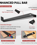 Enhanced pull bar from Must Have Pro Grade Laminate And Vinyl Flooring Installation Kit with 43 pieces, showing high strength A3 steel.
