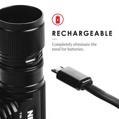 USB cable for Transcend 1000 Lumen Rechargeable Headlamp With 5 Light Modes and Detachable Magnetic Work Light, close view
