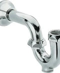 Adjustable P Trap With Tubing Outlet One And One Half Inch By One And One Half Inch Brass Construction Chrome Finish Slip Joint Inlet Cleanout Plug