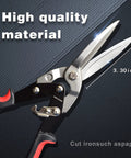 4 Piece Tin Snips Set For Cutting Metal Sheets With Aviation Snips Left Right Straight And Long Heavy Duty Forged Blade