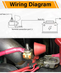 Wiring diagram for Straight Shooter 125A 58V DC Battery Terminal Fuse Block With M8 Stud Mount detailing connections and terminals.