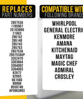 Image listing compatible brands and part numbers for Direct Drive Washer Motor Coupler Kit Replacement For Whirlpool KitchenAid Kenmore 285753A No Brainer Compatible With AP3963893 PS1485646 TJ285753 Easy Install Durable Repair Part For Quiet Reliable Washing.