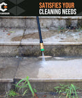 Pressure Washer Gun With Extension Wand And Five Spray Nozzle Tips M22 14mm And 15mm Fittings Replacement for cleaning steps
