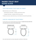 Sizing guide for Premium Raised Toilet Seat With 6 Inch Lift Life Saver Standard White Easy Sit Or Stand Safe Bathroom Upgrade