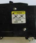 Two Pole 100 Amp Molded Case Circuit Breaker QO2100 For 120 240 Volt Panels Thermal Magnetic Trip UL Listed ANSI Certified Fits QO Load Centers And CSED Devices Common Trip Heavy Duty Power Workhorse black breaker front view