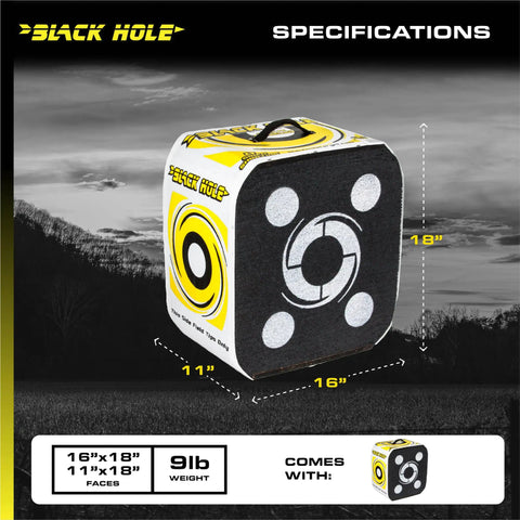 4 Sided Archery Target For Field Points And Broadheads, Open Face Layered Design With Friction Stopping Arrows, 18x16x11 Inches
