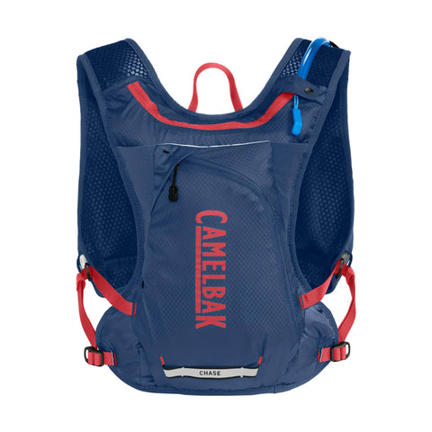 Chase Race 4 Bike Hydration Vest With 50oz Reservoir Built For Quick Sips On Fast Road And Gravel Rides Deep Sea Edition front view