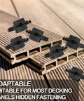 Nylon Deck Fastener Clips For Decking With Metal Screws, Composite Fasteners and T Clips on Deck Boards, 120 Piece Kit