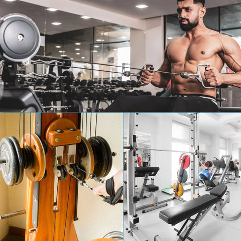 Premium Nylon Bearing Pulley Wheels 120 mm For Cable Machines And Home Gyms Rock Solid Replacement Hardware in gym setup.