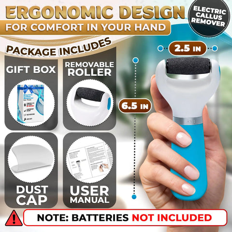 Battery Powered Foot Callus Remover For Dead Skin Exfoliation Easy At Home Pedicure Tool held in hand
