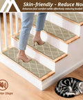 Non Slip Peel And Stick Stair Treads For Wooden Steps 9x28 Indoor Runners 10 Pack Grey Polyester With TPE Backing No Glue Needed No Residue