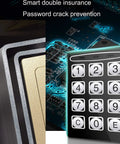 Keypad of Compact Digital Safe Box With Electronic Lock For Home Office And Hotel Use, Secure Deposit Box, white, 0.17 cu ft