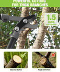 Extendable Bypass Lopper For Gardening One Point Five Inch Cutting Capacity cutting tree branch with clean surface