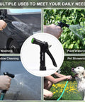 2 Pack Full Size Pistol Grip Hose Nozzles With Adjustable Spray For Lawn And Garden, Pet Bath, Car Wash And Cleaning