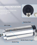 Air Cooled 800W CNC Spindle Motor 220V ER11 65mm, 0-24000 RPM with ER11 collet and rotor details