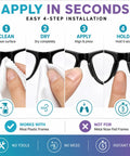 Step-by-step guide to applying Ultra Thin Silicone Nose Pads For Glasses 1.3mm 18mm Large Non Slip Grips With Super Sticky Adhesive Backing