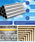 30 Pack Pipe Insulation Foam Tubes Three Quarters Inch Self Adhesive Exterior Pipe Insulation Wrap Keeps Outdoor Pipes From Freezing