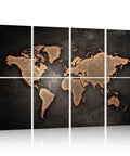 Rock Solid Sound Absorbing Wall Panels With Fresh UV Printed Artwork For Studio Home Office Setup And Quiet Room Vibe Featuring Heavy Duty Insulation And Sleek Colors In A Convenient Eight Piece Bundle Measuring 12X16 Inches with world map design.