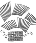 100 Piece M6 Nickel Plated Flat Head Hex Socket Screws with Barrel Nuts for Furniture Assembly