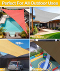 Curved 20 Ft By 26 Ft Sand Sun Shade Sail Outdoor Shade Cover 95 Percent UV Block Canopy over pool, backyard, carport, playground