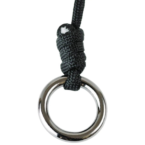 Close-up of slip ring on Rugged Paracord Bird Tote Carrier With 12 Drop Slip Ring System For Waterfowl Duck Geese And Wild Game