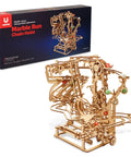 Marble Run Chain Hoist 3D Wooden Puzzle Kit For Grownups Mechanical Engineering Model Build Brain Teaser Hobby Set DIY Desk Toy, scale 1:1