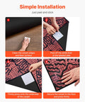 Installation steps for Rug Gripper 20 Pack With Strong Adhesive And Residue Free Double Sided Non Slip Carpet Stickers For Area Rugs