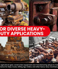 Rusty machinery joints needing the Grease Fitting Cleaning Tool For Quick Clog Removal With Penetrating Fluid And Hydraulic Flush
