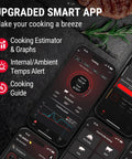 App interface of Upgraded Wireless Meat Thermometer With Rechargeable Probe, Bluetooth BBQ Thermometer on smartphone