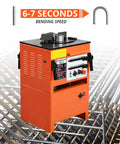 1600W Electric Rebar Bender And Cutter Machine With Pure Copper Motor Bends Steel Rods Up To 25Mm Max Diameter on a construction site.