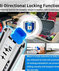 Heavy Duty Drawer Slides 264 Lb Load Capacity Locking Side Mount Full Extension Ball Bearing 18 Inch 1 Pair For Tool Box RV Drawers Cabinets Runners Sliding Rails, bi-directional lock
