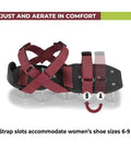 Lawn Aerator Shoes With Adjustable Straps Preassembled Spikes One Size Fits All for Easy Soil Aeration on women's shoe sizes 6-9.