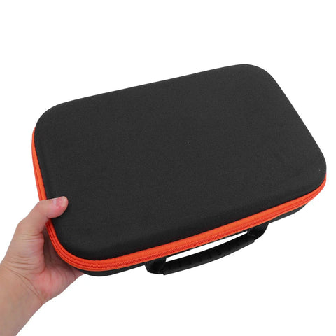 Portable Electric Drill Case With EVA Hard Shell And Oxford Fabric, Lightweight tool bag with black and orange design