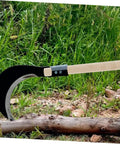 Weeding Sickle With Wooden Handle For Easy Weeding And Harvesting Ergonomic Grip Garden Tool Replacement Accessory In Use Outdoors