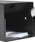 Open Double Key Lock Depository Safe With Drop Slot For Cash And Valuables, Steel Construction, Anti Fishing Baffle, Black Finish