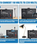 Instructions for using Beast 1000 Watt Step Up And Step Down Voltage Converter, displayed in four steps with images.