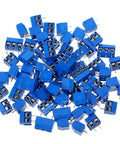 Blue 70 Pieces 2 Pin And 3 Pin 5mm Pitch PCB Mount Screw Terminal Blocks Pack For Cable Connections 300V 10A Circuit Board Connectors