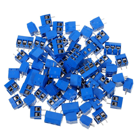 Blue 70 Pieces 2 Pin And 3 Pin 5mm Pitch PCB Mount Screw Terminal Blocks Pack For Cable Connections 300V 10A Circuit Board Connectors