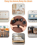 Chair Sliders For Carpet And Hardwood Floors, 16 Pack Round Furniture Glide Pads shown on various furniture for easy movement