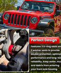 Premium Dana 30 And 44 Front Axle Tube Seal Pair Including Inner Axle Side Seal Installation Tool For Jeep Wrangler JK JKU TJ LJ YJ Cherokee XJ ZJ 1984 2018 close-up showing O-ring seals in axle