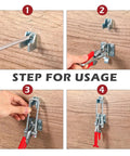 Installation steps for Two Pack 2000lb Heavy Duty Toggle Clamp Set, 7.87 Inch Self-Locking U-Bolt Latch on wooden surface