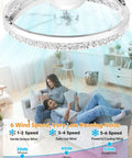 20 Inch Low Profile Fandelier With Integrated Light And Smart App Control, Modern ceiling fan with remote in living room.