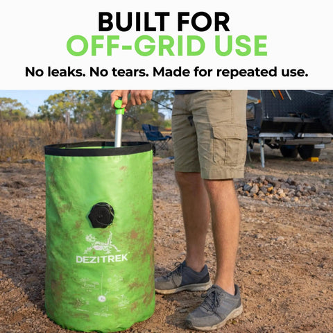 Off Grid Portable Washing Machine For Camping And RVs High Capacity Manual Clothes Washer With Plunger in use