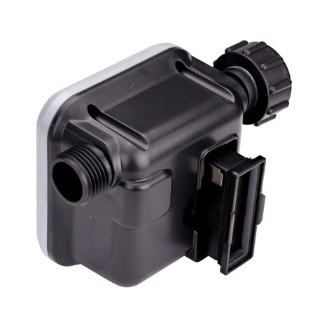 Analog Three Dial Sprinkler Timer With Rain Delay for Drip Irrigation and Self Watering Systems, black/grey casing.