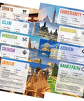 Nine World Religions Poster Set For Social Studies Classrooms 12 By 18 Inches Ideal For K 12 Students And Teachers Easy To Display