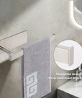 No Drill Self Adhesive Towel Holder 9 Inch Stainless Steel Bar In Brushed Gold Finish Stick On Towel Rack Wall Mount For Bathroom Strong Hold