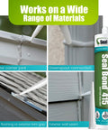 Gutter Sealant For Aluminum Gray And White, Durable Professional Grade Sealant For Gutters, Seams, And Downspouts, No Shrinkage