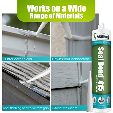 Gutter Sealant For Aluminum Gray And White, Durable Professional Grade Sealant For Gutters, Seams, And Downspouts, No Shrinkage